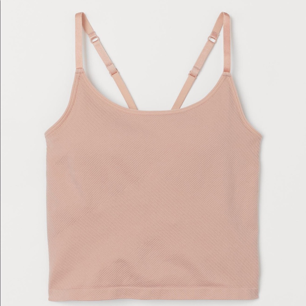 Slightly cropped sport tank top small
